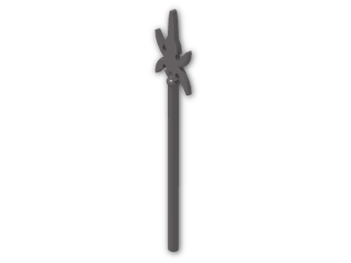 LEGO® Brick: Minifig Spear with Four Side Blades 43899 | Color: Dark Stone Grey