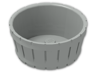 LEGO® Brick: Barrel 4.5 x 4.5 4424 | Color: Grey