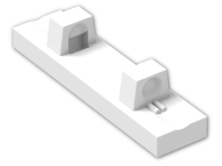 LEGO® Stein: Hinge Tile 1 x 4 Locking with 2 Single Fingers on Top 44822 | Farbe: White