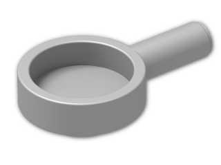 LEGO® Brick: Minifig Frypan 4528 | Color: Silver