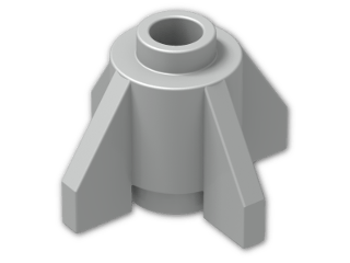 LEGO® Brick: Brick 1 x 1 Round with Fins 4588 | Color: Silver flip/flop