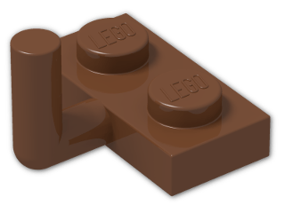 LEGO® Brick: Plate 1 x 2 with Vertical Bar on Long Side and Long Arm 4623 | Color: Reddish Brown