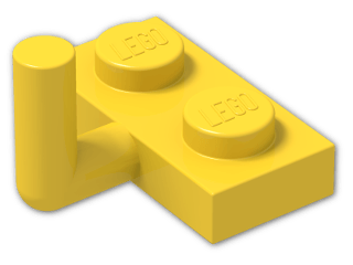 LEGO® Brick: Plate 1 x 2 with Vertical Bar on Long Side and Long Arm 4623 | Color: Bright Yellow