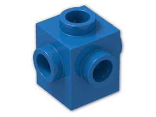 LEGO® Stein: Brick 1 x 1 with Studs on Four Sides 4733 | Farbe: Bright Blue