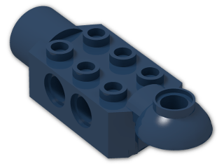 LEGO® Stein: Technic Brick 2 x 3 w/ Holes, Click Rot. Hinge (H) and Socket 47454 | Farbe: Earth Blue