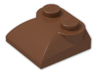 LEGO® Brick: Slope Brick Curved 2 x 2 x  2/3 Triple with Two Top Studs 47457 | Color: Reddish Brown