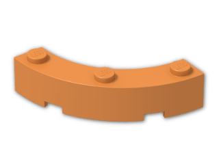 LEGO® Stein: Brick 4 x 4 Round Corner 48092 | Farbe: Bright Orange