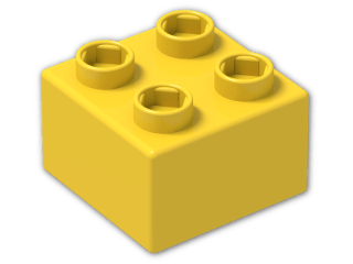 LEGO® Brick: Quatro Brick 2 x 2 48138 | Color: Bright Yellow