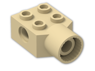LEGO® Brick: Technic Brick 2 x 2 with Hole and Rotation Joint Socket 48169 | Color: Brick Yellow