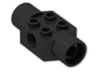 LEGO® Brick: Technic Brick 2 x 2 with Hole and Two Rotation Joint Sockets 48172 | Color: Black