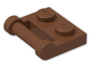 LEGO® Brick: Plate 1 x 2 with Handle Type 2 48336 | Color: Reddish Brown