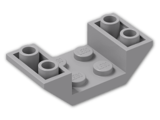 LEGO® Stein: Slope Brick 45 4 x 2 Double Inverted with Open Center 4871 | Farbe: Medium Stone Grey