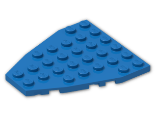 LEGO® Stein: Wing 7 x 6 with Stud Notches 50303 | Farbe: Bright Blue