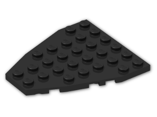 LEGO® Brick: Wing 7 x 6 with Stud Notches 50303 | Color: Black