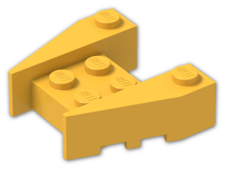 LEGO® Brick: Wedge 3 x 4 with Stud Notches 50373 | Color: Flame Yellowish Orange