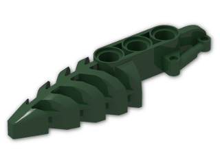 LEGO® Stein: Technic Bionicle Foot Pointed with Three Holes 50858 | Farbe: Earth Green