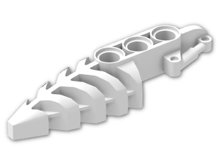 LEGO® Brick: Technic Bionicle Foot Pointed with Three Holes 50858 | Color: White