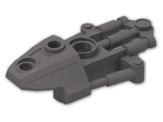 LEGO® Brick: Technic Bionicle Toa Inika Thigh Armor 53543 | Color: Dark Stone Grey