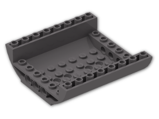 LEGO® Brick: Slope Brick Curved 8 x 8 x 2 Inverted Double 54091 | Color: Dark Stone Grey