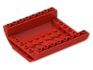 LEGO® Brick: Slope Brick Curved 8 x 8 x 2 Inverted Double 54091 | Color: Bright Red