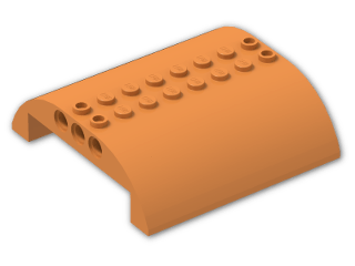 LEGO® Brick: Slope Brick Curved 8 x 8 x 2 Double 54095 | Color: Bright Orange