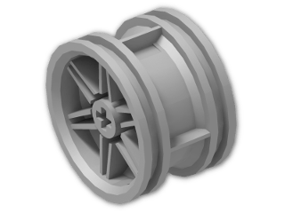 LEGO® Stein: Wheel Rim 20 x 30 with 6 Spokes and External Ribs 56145 | Farbe: Silver