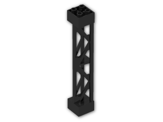 LEGO® Stein: Support 2 x 2 x 10 Girder Triangular with Axlehole 58827 | Farbe: Black