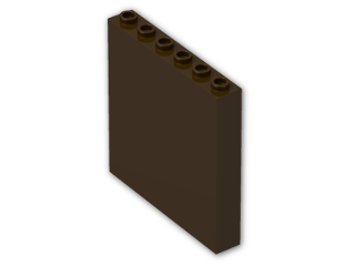 LEGO® Brick: Panel 1 x 6 x 5 59349 | Color: Dark Brown