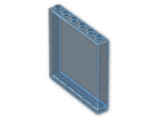 LEGO® Brick: Panel 1 x 6 x 5 59349 | Color: Transparent Light Blue