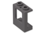 LEGO® Brick: Window 1 x 2 x 2 Plane with Single Hole Top and Bottom for Glass 60032 | Color: Dark Stone Grey