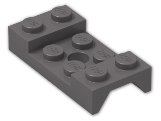 LEGO® Brick: Car Mudguard 2 x 4 with Central Hole 60212 | Color: Dark Stone Grey