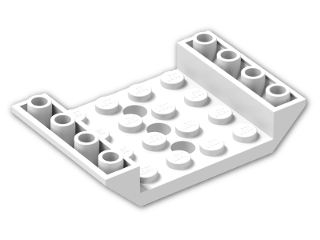 LEGO® Brick: Slope Brick 45 6 x 4 Double Inverted with Center Holes 60219 | Color: White