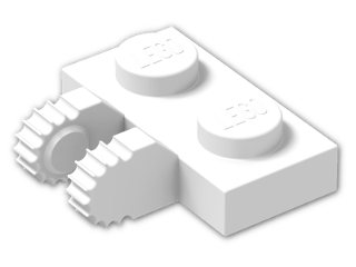 LEGO® Brick: Hinge Plate 1 x 2 Locking with Dual Finger on Side 60471 | Color: White