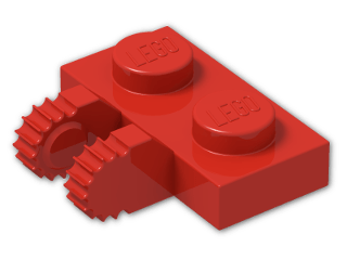 LEGO® Brick: Hinge Plate 1 x 2 Locking with Dual Finger on Side 60471 | Color: Bright Red