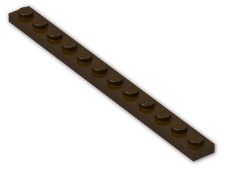 LEGO® Brick: Plate 1 x 12 60479 | Color: Dark Brown