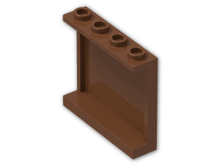 LEGO® Stein: Panel 1 x 4 x 3 with Side Flanges 60581 | Farbe: Reddish Brown