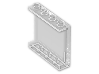 LEGO® Brick: Panel 1 x 4 x 3 with Side Flanges 60581 | Color: Transparent