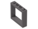 LEGO® Brick: Window 1 x 4 x 3 without Shutter Tabs 60594 | Color: Dark Stone Grey