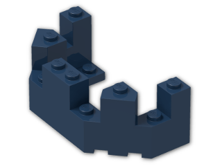 LEGO® Brick: Brick 4 x 8 x 2.333 Turret Top 6066 | Color: Earth Blue