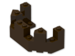 LEGO® Brick: Brick 4 x 8 x 2.333 Turret Top 6066 | Color: Dark Brown