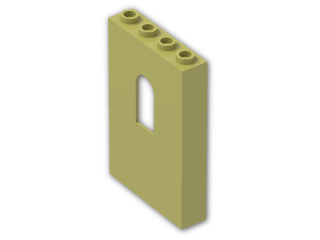 LEGO® Brick: Panel 1 x 4 x 5 with Window 60808 | Color: Cool Yellow