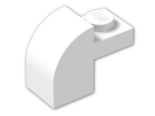 LEGO® Brick: Brick 2 x 1 x 1 & 1/3 with Curved Top 6091 | Color: White