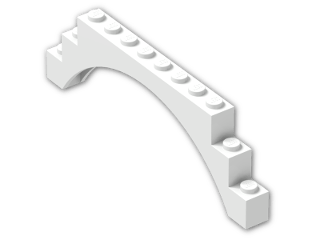 LEGO® Brick: Arch 1 x 12 x 3 6108 | Color: White