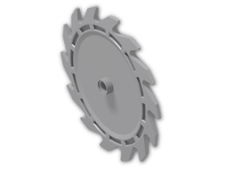 LEGO® Brick: Technic Circular Saw Blade 14 Tooth 61403 | Color: Medium Stone Grey