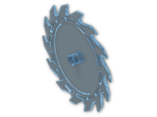 LEGO® Stein: Technic Circular Saw Blade 14 Tooth 61403 | Farbe: Transparent Light Blue