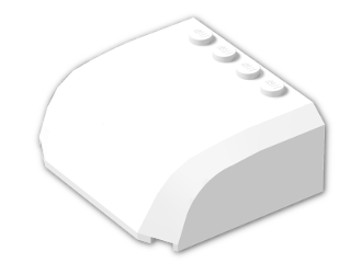 LEGO® Stein: Wedge 5 x 6 x 2 Curved 61484 | Farbe: White