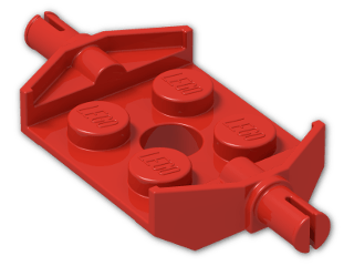 LEGO® Brick: Plate 2 x 2 with Wheels Holder Wide 6157 | Color: Bright Red