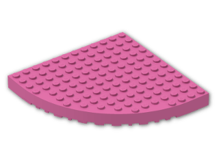LEGO® Brick: Brick 12 x 12 Corner Round (Needs Work) 6162 | Color: Bright Purple