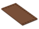 LEGO® Stein: Tile 6 x 12 with Studs on Edges 6178 | Farbe: Reddish Brown