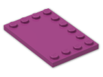 LEGO® Brick: Tile 4 x 6 with Studs on Edges 6180 | Color: Bright Reddish Violet